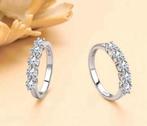 Prachtige zilveren ringen ingelegd met Moissanite, Sieraden, Tassen en Uiterlijk, Ringen, Ophalen of Verzenden, Nieuw, Zilver