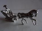 Miniatuur zilver EP32 koets slede + paard zilveren miniature, Zilver, Verzenden