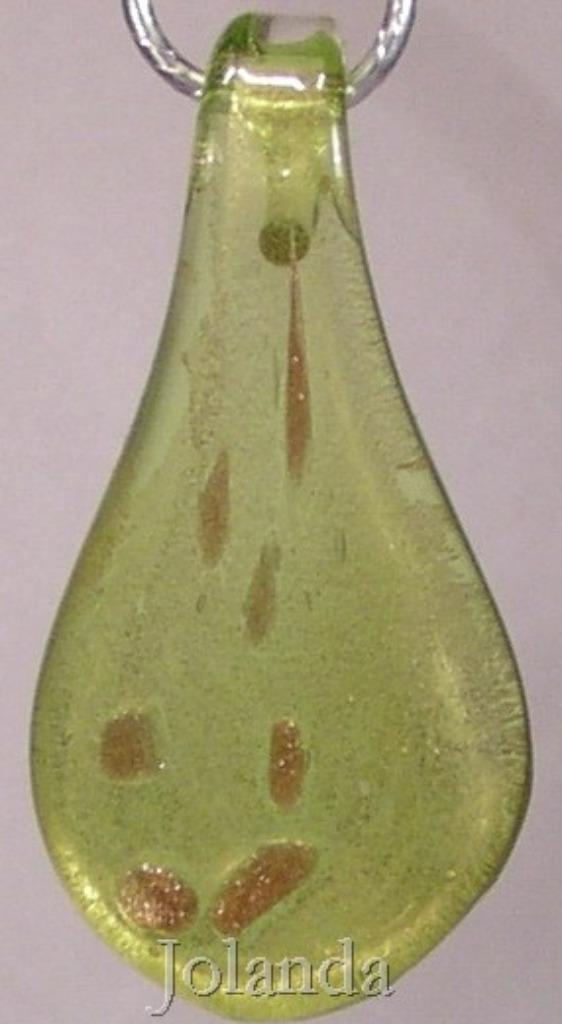 0926 Mooie Fel Groene Murano Glazen Hanger, Sieraden, Tassen en Uiterlijk, Kettinghangers, Nieuw, Glas of Kristal, Groen, Verzenden