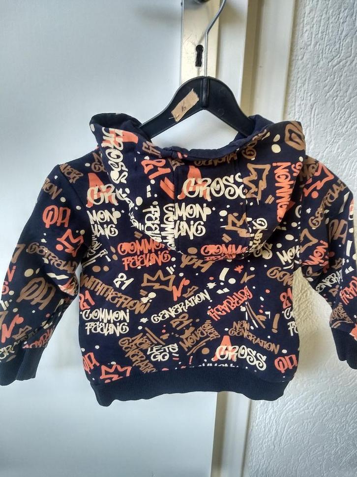 Quapi, sweater met capuchon, maat 86-12-18 maanden,, Kinderen en Baby's, Babykleding | Maat 86, Zo goed als nieuw, Jongetje, Truitje of Vestje