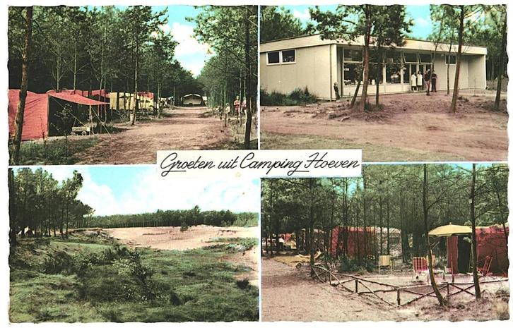 910567 Hoeven N Br 1966 camping caravan _gelopen met mooie, Verzamelen, Ansichtkaarten | Nederland, Gelopen, Noord-Brabant, 1960 tot 1980