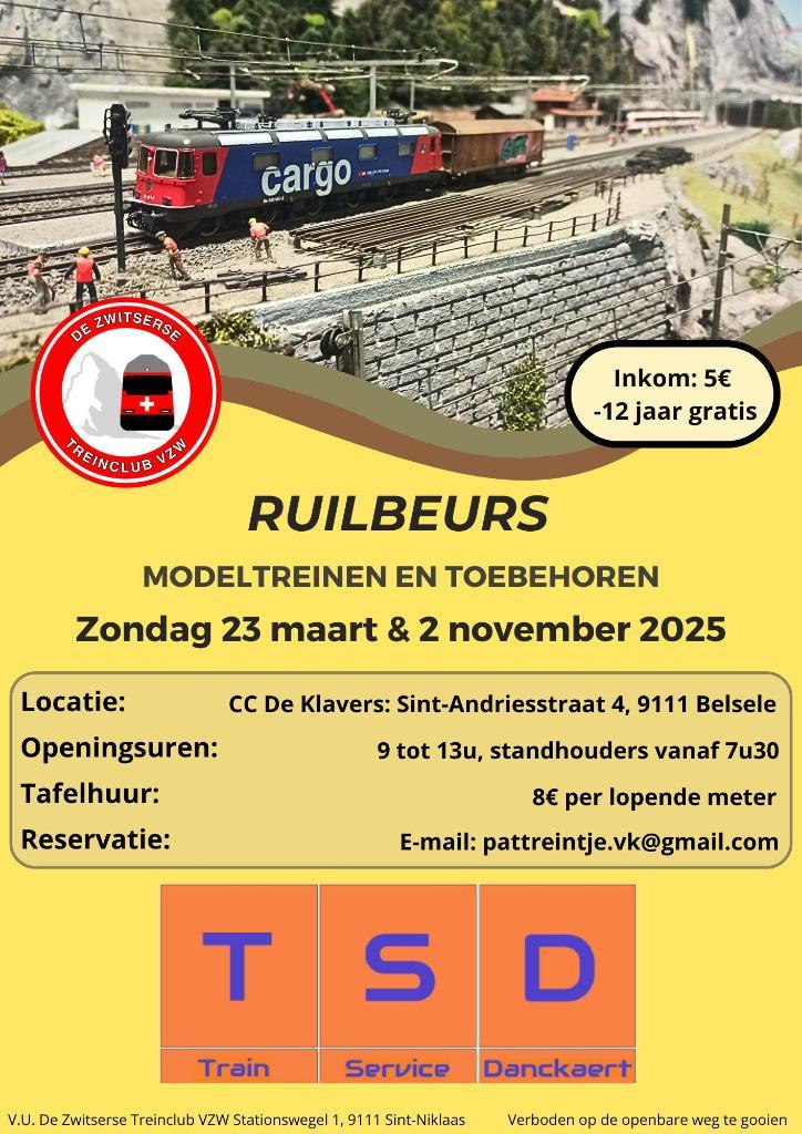 Verzamelbeurs Modeltreinen 2 November, Hobby en Vrije tijd, Modeltreinen | H0, Nieuw, Treinset, Gelijkstroom of Wisselstroom, Overige merken