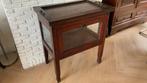 Theekastje teakhout donkerbruin, Huis en Inrichting, Tafels | Sidetables, Ophalen, Gebruikt, 50 tot 100 cm, Teakhout