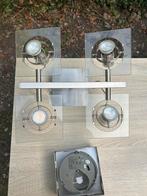 IKEA Fugo Plafondlamp - 4 Spots, Huis en Inrichting, Lampen | Plafondlampen, Ophalen, Zo goed als nieuw, Glas