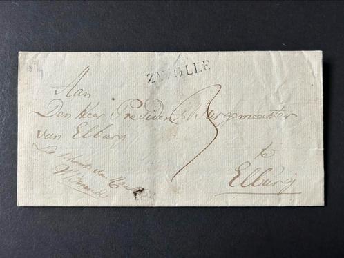 Oude Envelop aan Burgemeester Elburg, 1812, Postzegels en Munten, Brieven en Enveloppen | Nederland, Ophalen of Verzenden