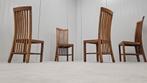 Set van 4 teakhouten eetkamerstoelen, Ophalen, Bruin, Unknown, Unknown