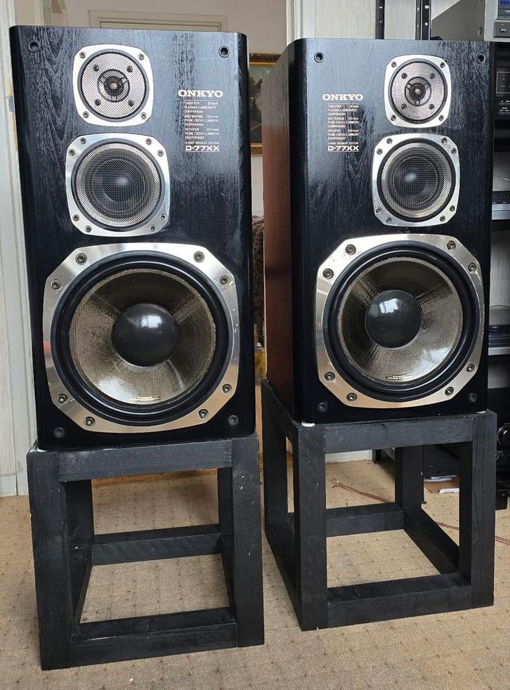 Onkyo D-77XX, Audio, Tv en Foto, Luidsprekers, Zo goed als nieuw, Front, Rear of Stereo speakers, 120 watt of meer, Overige merken