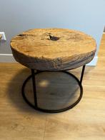 Antiek Wagenwiel tafeltje - 50cm doorsnee, 42cm hoog, Ophalen, Minder dan 45 cm, Minder dan 55 cm, Gebruikt