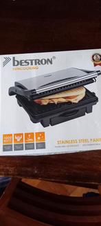 Bestron panini grill, Witgoed en Apparatuur, Contactgrills, Ophalen of Verzenden, Nieuw