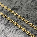 14k gouden ketting koffieboon schakel prachtig model, Ophalen of Verzenden, Nieuw, Goud