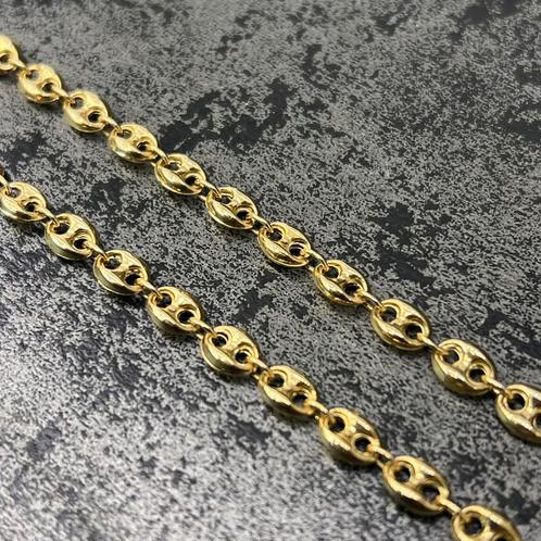 14k gouden ketting koffieboon schakel prachtig model, Sieraden, Tassen en Uiterlijk, Kettingen, Nieuw, Goud, Ophalen of Verzenden