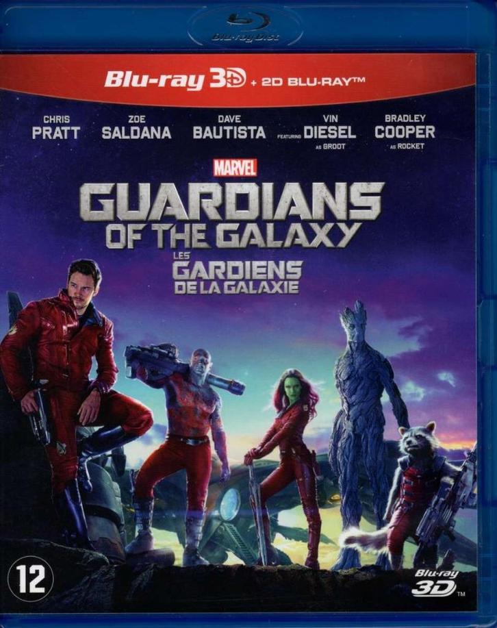Guardians of the Galaxy 3D + 2D - 2 disc - IMDB 8.0 -NL, Cd's en Dvd's, Blu-ray, Zo goed als nieuw, 3D, Ophalen of Verzenden