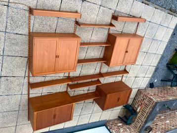 Vintage Kai Kristiansen Wall Unit 1960s Denmark beschikbaar voor biedingen