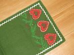 Vintage Zweeds kerstkleedje groen met hartjes groot, Diversen, Kerst, Ophalen of Verzenden, Zo goed als nieuw