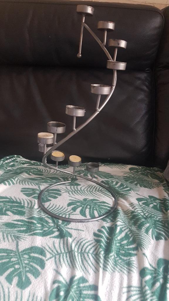 49 cm hoge theelicht /waxinelichthouder, Huis en Inrichting, Woonaccessoires | Kandelaars en Kaarsen, Zo goed als nieuw, Kandelaar