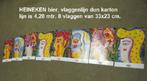 HEINEKEN BIER, jaren 80,  kunstperiode vlaggenlijn 4.20 mtr, Ophalen of Verzenden, Nieuw, Heineken