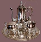 VERZILVERD KOFFIESTEL, Antiek en Kunst, Ophalen of Verzenden, Zilver