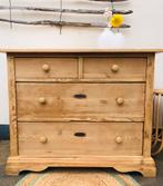 Blank grenen hout  commode ladekast ladenkast, Ophalen, 50 tot 70 cm, Nvt, Voetruimte