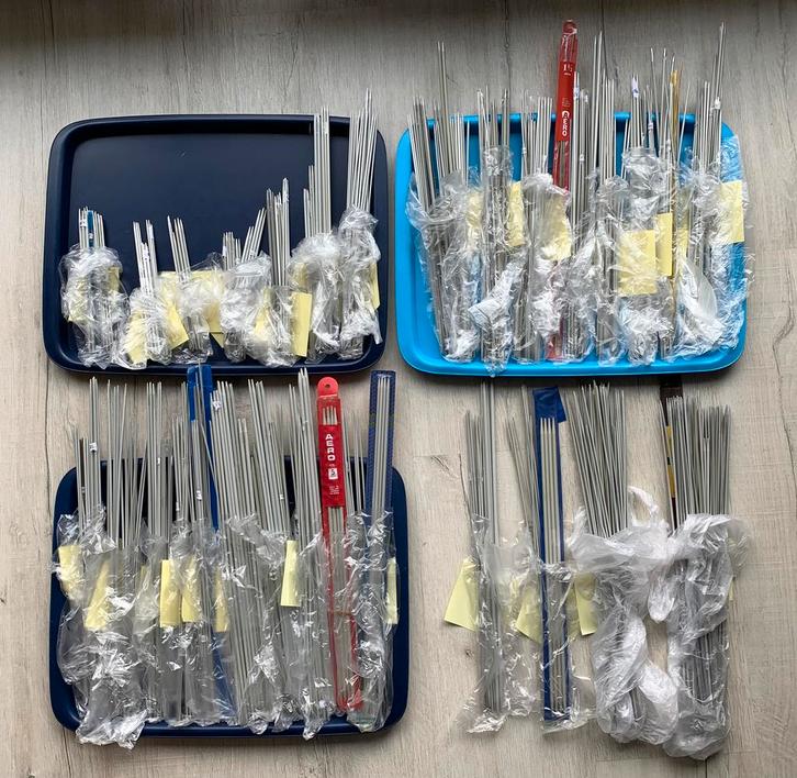 Zeer grote partij rondbreinaalden, Hobby en Vrije tijd, Breien en Haken, Zo goed als nieuw, Ophalen of Verzenden