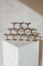 Set van 12 vintage Italiaanse roestvrijstalen coupes, Antiek en Kunst, Ophalen of Verzenden