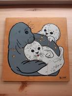 Vintage houten puzzel rolf zeehond, Ophalen of Verzenden, 10 tot 50 stukjes, Gebruikt