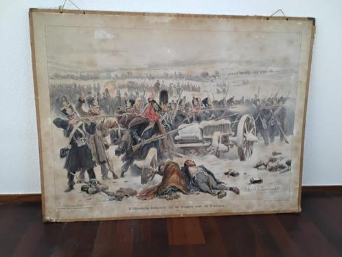 6 oude antieke schoolplaten, Antiek en Kunst, Antiek | Schoolplaten, Geschiedenis, Ophalen