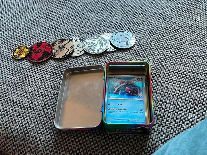 Pokemon Kaarten & Munten in Bewaarblik, Hobby en Vrije tijd, Verzamelkaartspellen | Pokémon, Gebruikt, Meerdere kaarten, Ophalen of Verzenden