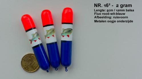 KARPERDOBBER HANDBUILT NR. 16² / 2 gram, Watersport en Boten, Hengelsport | Karpervissen, Nieuw, Dobber of Lood, Ophalen of Verzenden