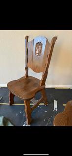 Houten eettafel stoelen kloostertafel paard manege steenwijk, Ophalen of Verzenden
