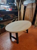 Massief eiken ovale salontafel 110x75x50cm, Huis en Inrichting, Tafels | Salontafels, Ophalen, 100 tot 150 cm, 50 tot 100 cm, Minder dan 50 cm