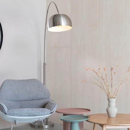 Zuiver vloerlamp metaal satin nickel met metalen poot, Huis en Inrichting, Lampen | Vloerlampen, Nieuw, Metaal, Ophalen