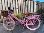 Meisjesfiets 22 inch roze met mand, Fietsen en Brommers, Fietsen | Meisjes, Ophalen, Gebruikt, 22 inch