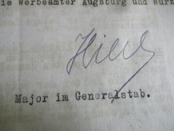orig. handtekening Konstantin Hierl - München - 1920 beschikbaar voor biedingen