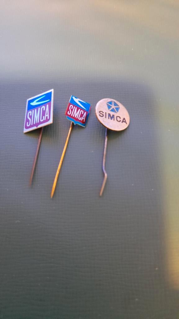 Vintage Simca Speldjes Set, Auto diversen, Autostickers, Ophalen of Verzenden