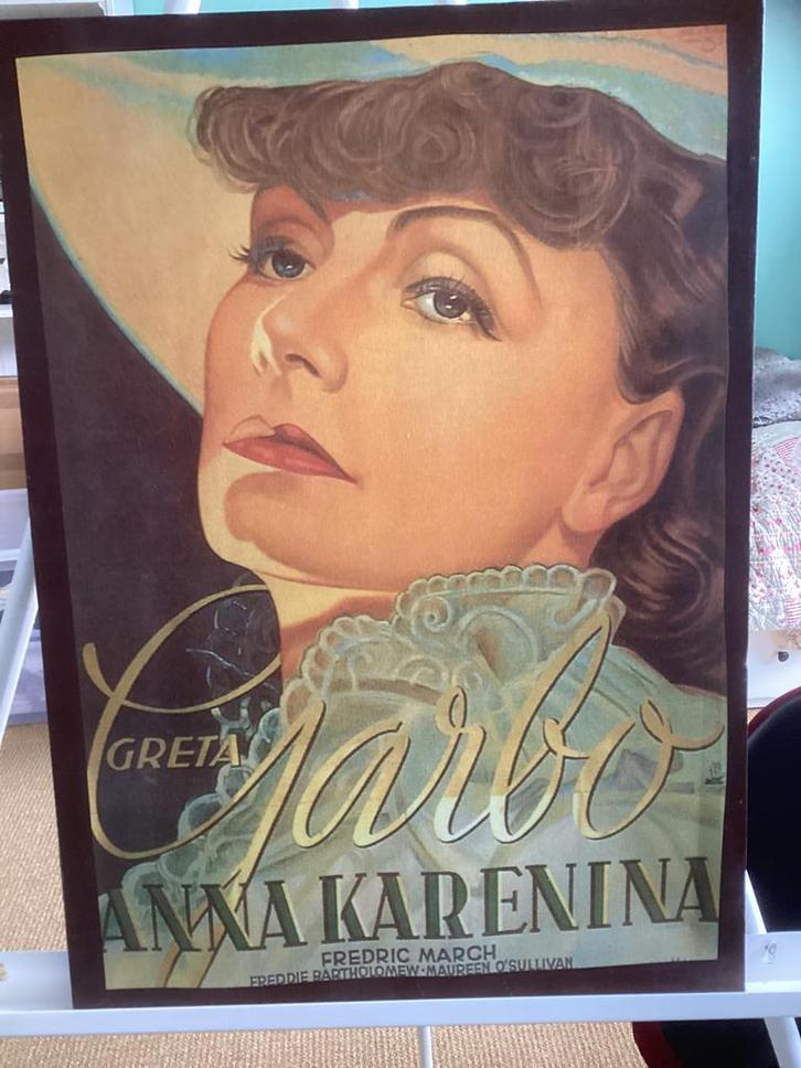 Greta Garbo - Anna Karenina 1935 print op canvas, Boeken, Kunst en Cultuur | Beeldend, Zo goed als nieuw, Schilder- en Tekenkunst