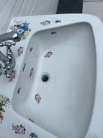 Vintage Wasbak met Bloemmotief villeroy en boch, Ophalen, Minder dan 50 cm, Gebruikt, Minder dan 100 cm