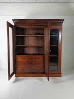 Antieke 19e Eeuwse Schotse Mahonie Kast / Boekenkast, Huis en Inrichting, Ophalen, ., Met hangruimte, Zo goed als nieuw
