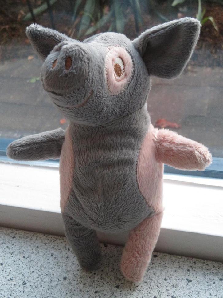 Big biggetje varken varkentje van IKEA Kelgris grijs roze, Kinderen en Baby's, Speelgoed | Knuffels en Pluche, Zo goed als nieuw