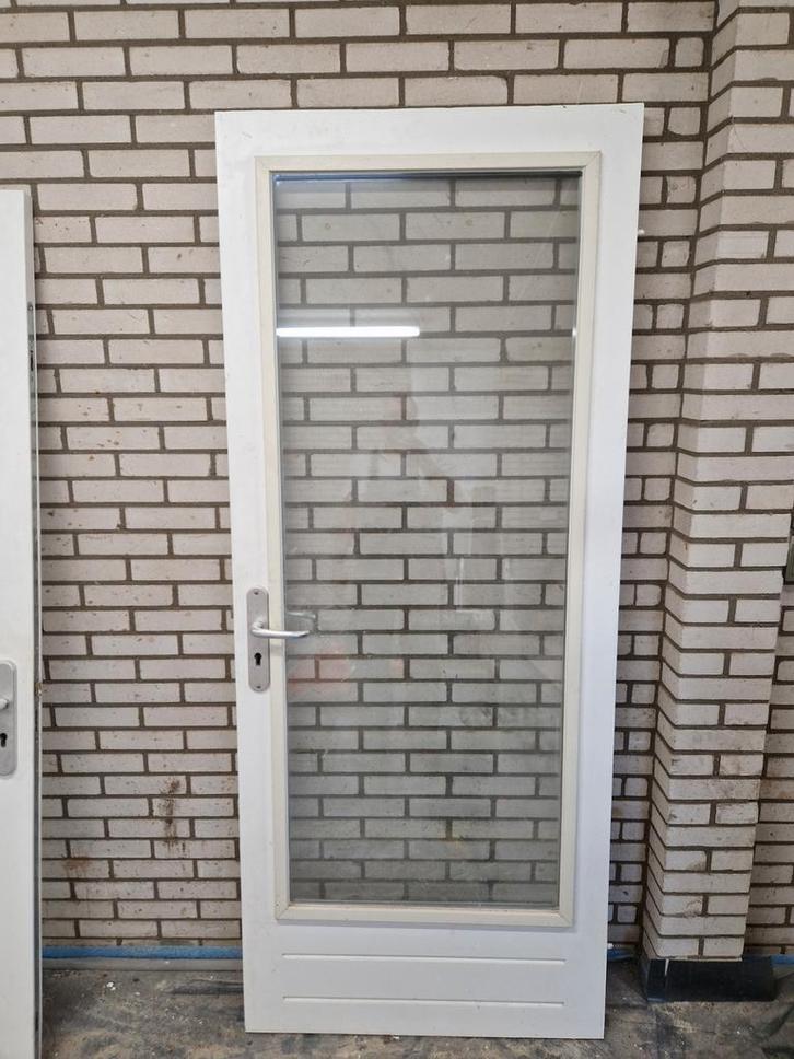 Hardhouten merbau Buitendeur met Dubbelglas & 3-puntssluit, Doe-het-zelf en Verbouw, Deuren en Horren, Gebruikt, Buitendeur, 200 tot 215 cm