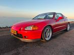 Honda CRX Del Sol 1.6 VTI ABS 1997 Rood, Auto's, Zwart, 4 cilinders, Cabriolet, 1070 kg