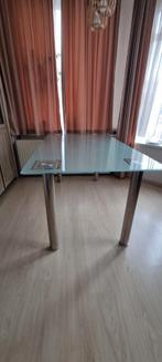 Mooie glazen eettafel  1,60 x 0.90, Huis en Inrichting, Tafels | Eettafels, Ophalen, 50 tot 100 cm, Zo goed als nieuw, Vijf personen of meer