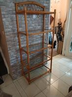 Bamboe Stellingkast met Glas, Huis en Inrichting, Kasten | Stellingkasten, Ophalen of Verzenden