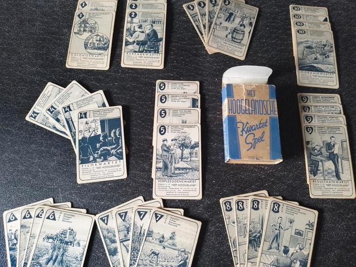 Antiek kwartetspel  Het Hoogelandse, Antiek en Kunst, Antiek | Speelgoed, Ophalen of Verzenden