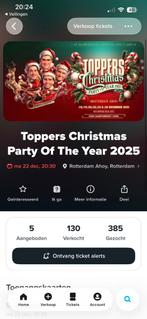 2 tickets Toppers 24/12: christmas party of the year 2025, Tickets en Kaartjes, Evenementen en Festivals, Twee personen