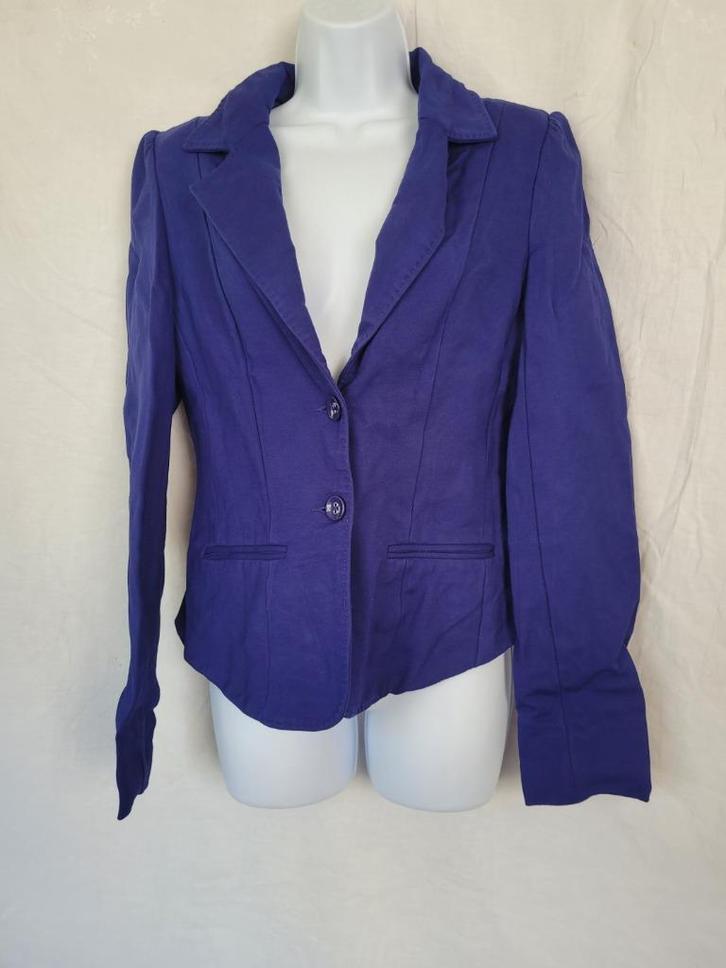 Gaaf paars damesjasje mt M merk Anna Scott, Kleding | Dames, Jasjes, Kostuums en Pakken, Zo goed als nieuw, Jasje, Maat 38/40 (M)