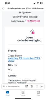 Ticket frenna, Tickets en Kaartjes, Eén persoon, November
