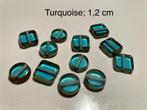 Turquoise glaskralen, Hobby en Vrije tijd, Kralen en Sieraden maken, Ophalen of Verzenden, Zo goed als nieuw, Kraal