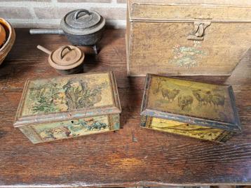 oude kerst - 2 antieke kerstblikken beschikbaar voor biedingen