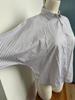 Massimo dutti wit bruin oversized blouse xs katoen, Wit, Ophalen of Verzenden, Zo goed als nieuw, X