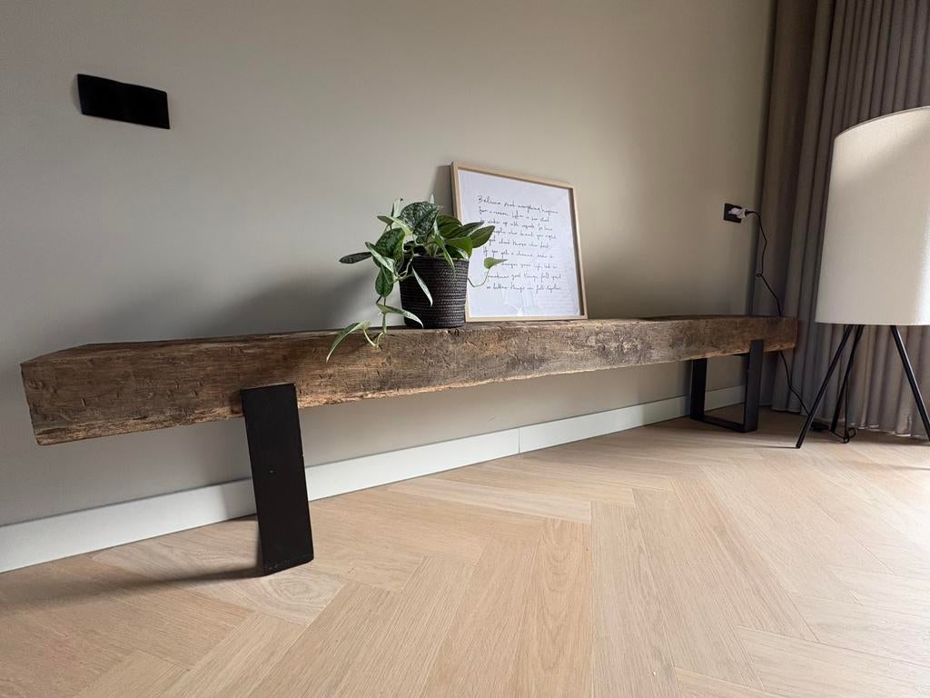 Spoorbiels | tv-meubel | sidetable | bankje, Ophalen, Zo goed als nieuw, 200 cm of meer, Minder dan 100 cm